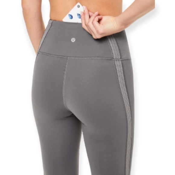 LULULEMON Power Lines Pant *28" Titanium / Dark Chrome SZ 6 - Picture 5 of 9